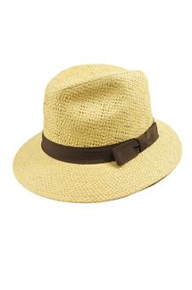Bow Band Panama Hat-H1432-DARK BROWN